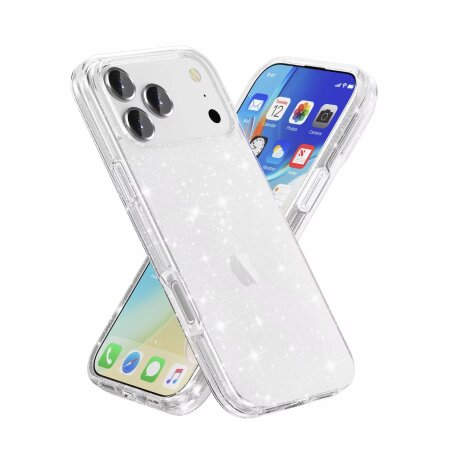 Olixar Clear Glitter Tough Case - For iPhone 17 Pro