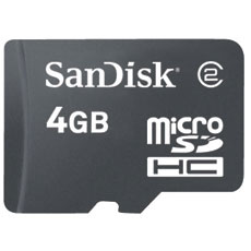 SanDisk MicroSDHC Card - 4GB