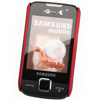 Samsung S5600 / Blade Rubberized Hard Back Cover - Red