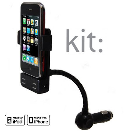 KitPerfect In Car FM Transmitter For iPod and iPhone