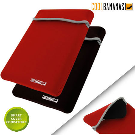 Cool Bananas RainSuit Neoprene Sleeve for iPad 2/3/4 - Black/Red