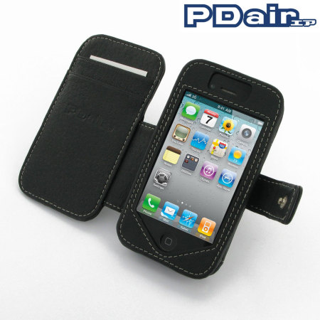Funda cuero PDair Leather Book para iPhone 4S / 4