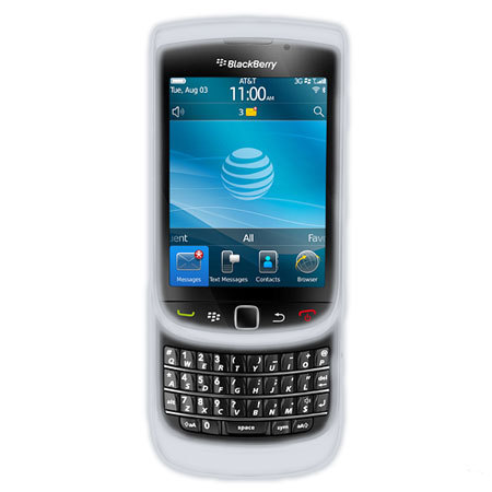 Coque Silicone BlackBerry 9800 Torch - Blanche