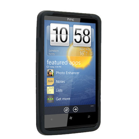 Coque Silicone Gel Noir Diamant Pour HTC HD7 - Housse De Protection Neuf, Générique