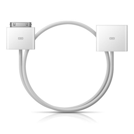 Dock Extender Cable for iPhone, iPad, and iPod - White