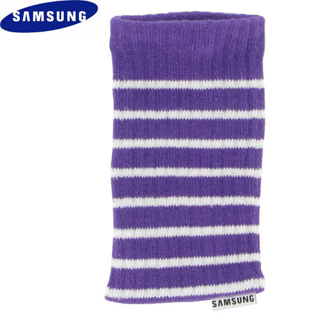 Samsung Universal Mobile Phone Stripey Sock - Purple