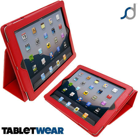 Housse iPad 4 / 3 / 2 SD TabletWear Stand and Type - Rouge