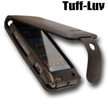 TUFF LUV Leder Tasche Für FiiO X3 III & A5/E12 - Schwarz Mit Displayschutz