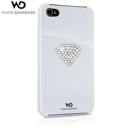 White Diamonds Crystal Case for iPhone 4S / 4 - Rainbow White