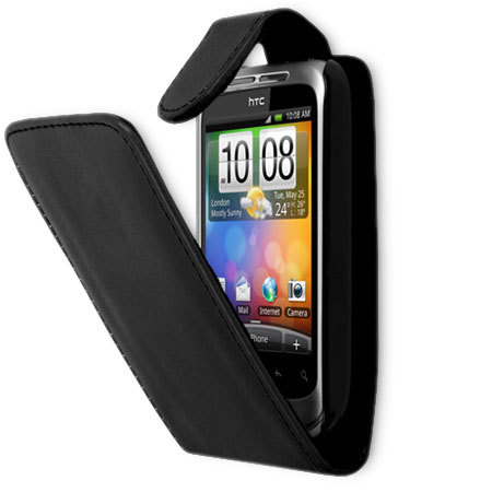 HTC Wildfire S Flip Case Black