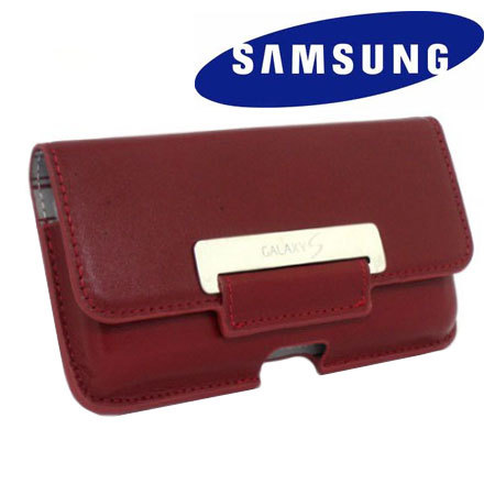 Vervolgen laag Allerlei soorten Samsung Leather Belt Clip Case For Samsung Galaxy S / S Plus- Red