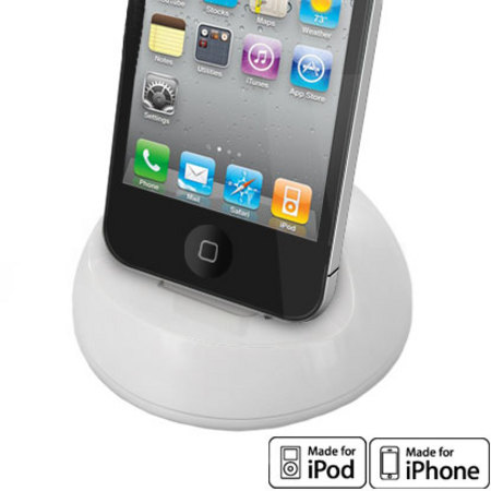 iPhone 4S / 4 Curved Dock - White