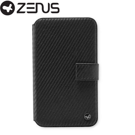 Zenus Prestige Carbon Diary Series voor Samsung Galaxy Note - Zwart