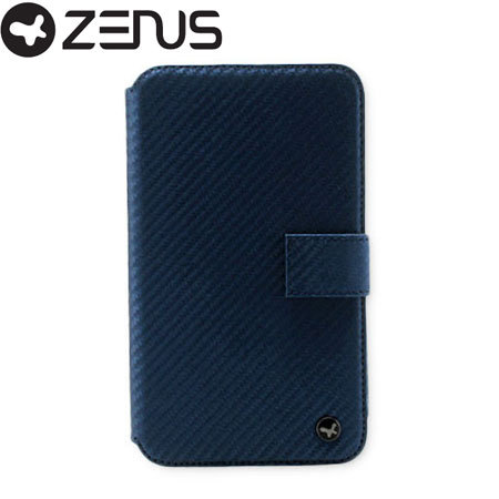 Funda Samsung Galaxy Note Zenus Prestige Carbon Diary Series - Azul