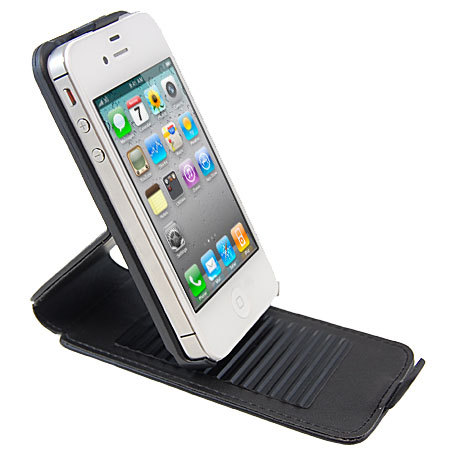SD Smart Stand Flip Case for iPhone - black