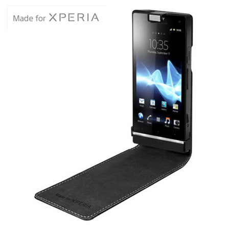 elkaar satelliet huiswerk maken Sony Xperia S SMA5118B Leather Flip Case - Black
