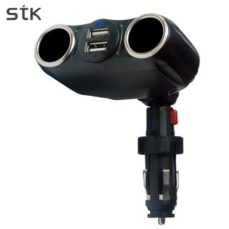 STK In-Car Power Socket Splitter with USB Ports