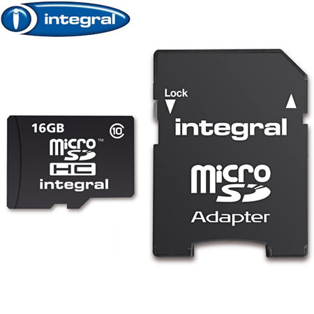 Carte mémoire micro SDHC Integral 16GB Class 10