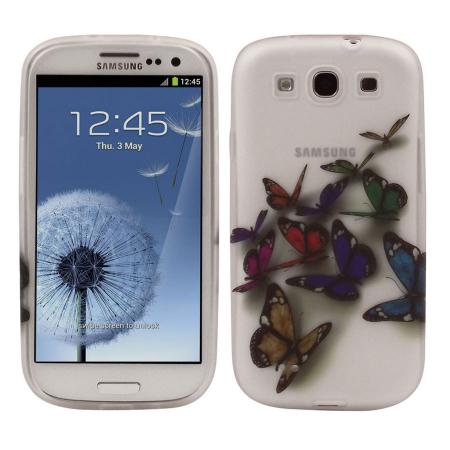 Silicone Case for Samsung Galaxy S3 - Butterflies
