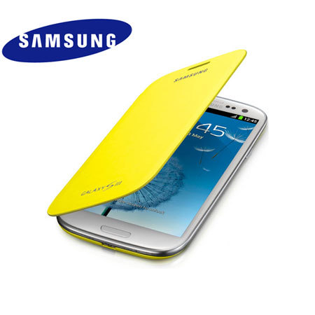 Flip Cover officielle Samsung Galaxy S3 EFC-1G6FYECSTD – Jaune Citron