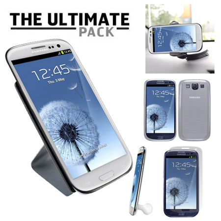 Novedoso Pack de Accesorios para Samsung Galaxy S3 i9300 - Blanco