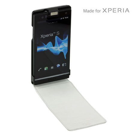 Sony Xperia S SMA5118W Leather Flip Case - Wit