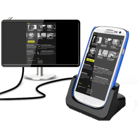 Dock HDMI Samsung Galaxy S4 / S3 compatible avec ou sans coque