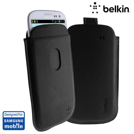 Belkin Leren Stijl Hoesje voor Samsung Galaxy S3 - Zwart