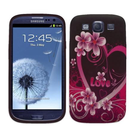 Silicone Case for Samsung Galaxy S3 - Love Hearts