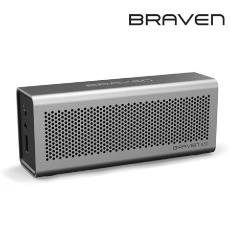 Braven 650 Portable Wireless Speaker - Silver Aluminium