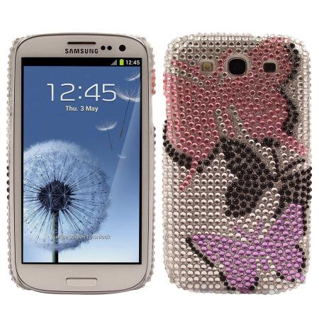 Samsung Galaxy S3 Diamante Back Cover - Butterflies