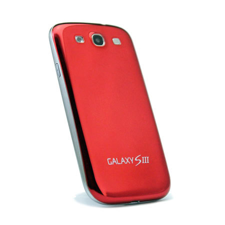 Cache-Batterie de Rechange Samsung Galaxy S3 Metal – Rouge
