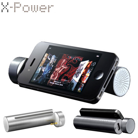 X-Power 3 en 1 – Haut-parleur, Batterie de Secours et Support de Visualisation - Argent