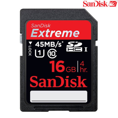 SanDisk Extreme 45MB/s 16GB SDHC Card