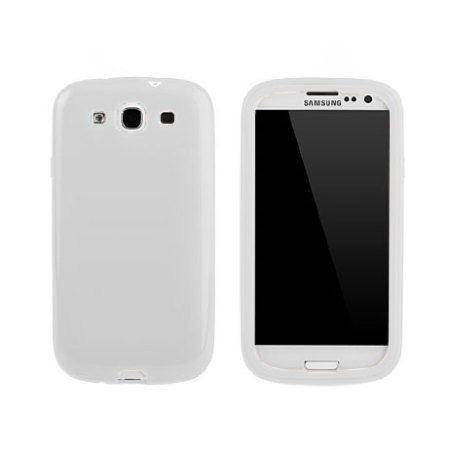 Samsung Galaxy S3 Plastic Case with Screen Cover - White