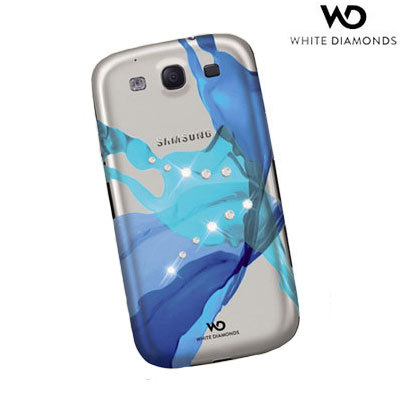 White Diamonds Samsung Galaxy S3 Liquid Case - Blue