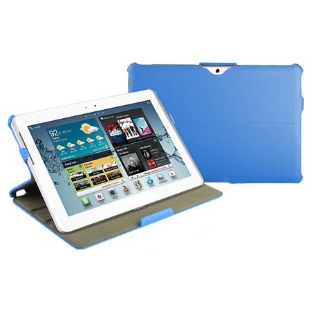 Leather Style Book Case with Stand for Galaxy Tab 2 (10.1) - Blue