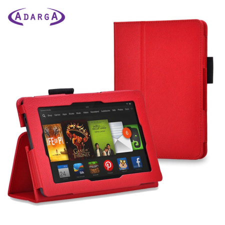 Adarga Folio Stand Amazon Kindle Fire Case - Red