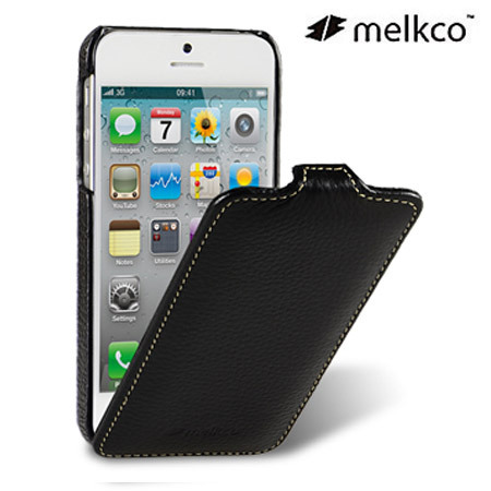 Melkco Leather Flip Case for iPhone 5S / 5 -  Black