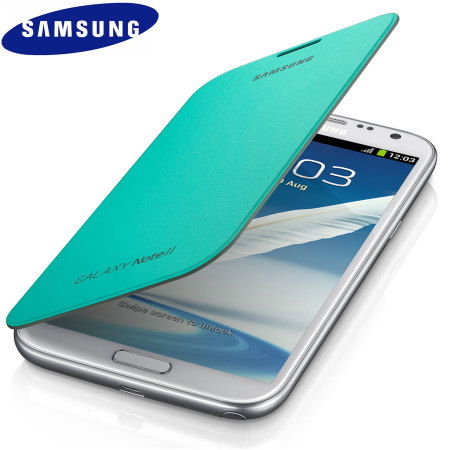 Genuine Samsung Galaxy Note 2 Flip Cover - Mint Green - EFC-1J9FMEGSTD