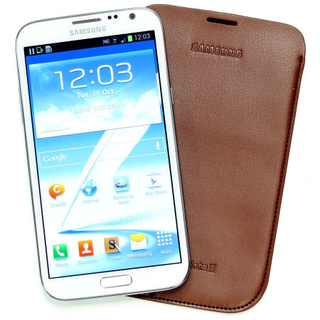 Etui Samsung Galaxy Note 2 - EFC-1J9LCEGSTD - Marron chocolat