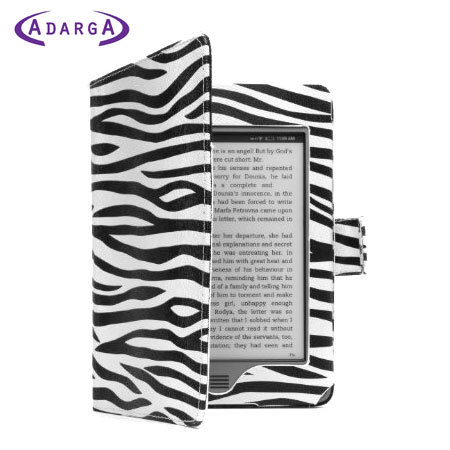 Adarga Book Kindle Paperwhite Case - Zebra