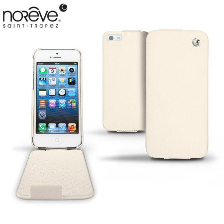 Housse en cuir iPhone 5S / 5 Norêve Tradition - Blanche