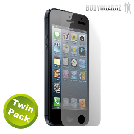 Protection d'écran iPhone 5 HD BodyGuardz Anti-reflets - Pack de deux