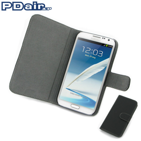PDair Ultra Dunne Leren Book Case voor Samsung Galaxy Note 2