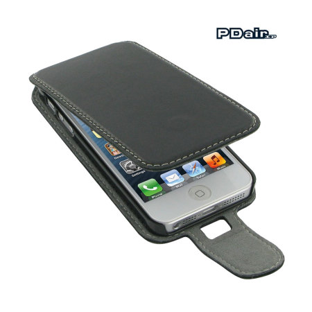 koel pianist lavendel PDair Leather Case for Apple iPhone 5S / 5 Flip Type With Clip - Black