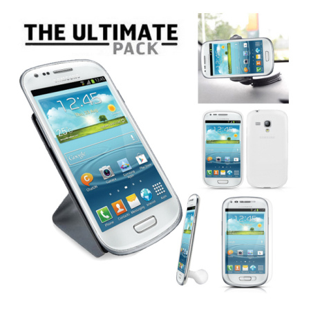 Novedoso Pack de Accesorios para Samsung Galaxy S3 Mini - Blanco