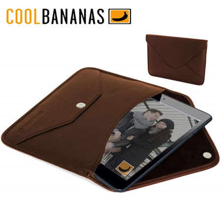 Cool Bananas Leather iPad Mini 2 / iPad Mini Envelope V1 Case - Brown