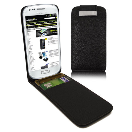 heroïne zoals dat Verdienen Samsung Galaxy S3 Mini Flip Case - Black