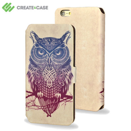 Create and Case iPhone 5S / 5 Tasche im Flip Design Warrior Owl